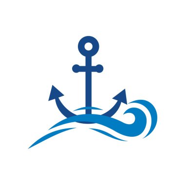 Çapa denizci logo tasarlamak vektör