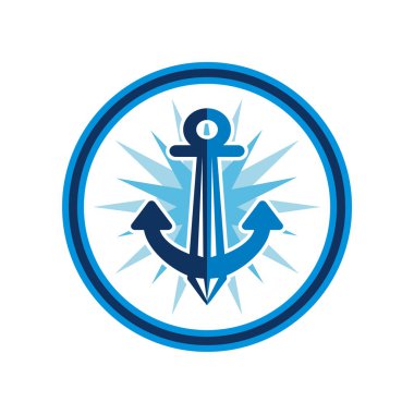 Çapa denizci logo tasarlamak vektör