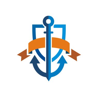 Çapa denizci logo tasarlamak vektör