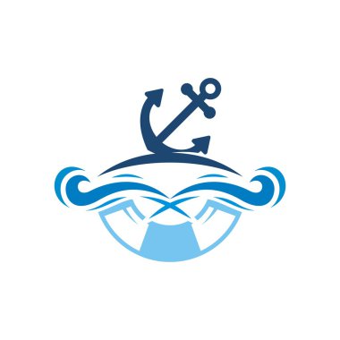 Çapa denizci logo tasarlamak vektör