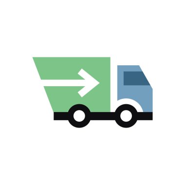 Araba hızlı teslimat logo vektör