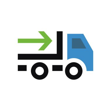 Araba hızlı teslimat logo vektör