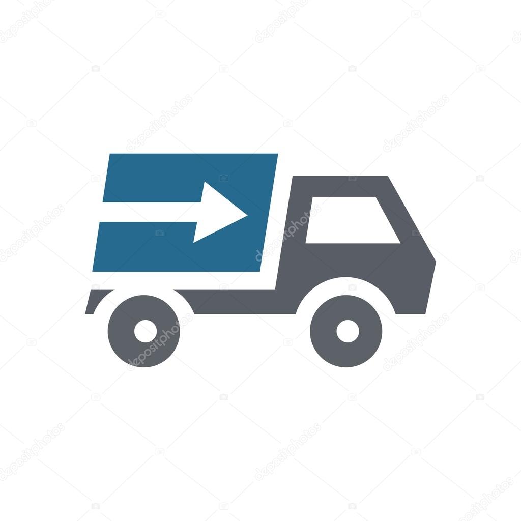 Graphic design logo delivery fast car handling service order symbol vector