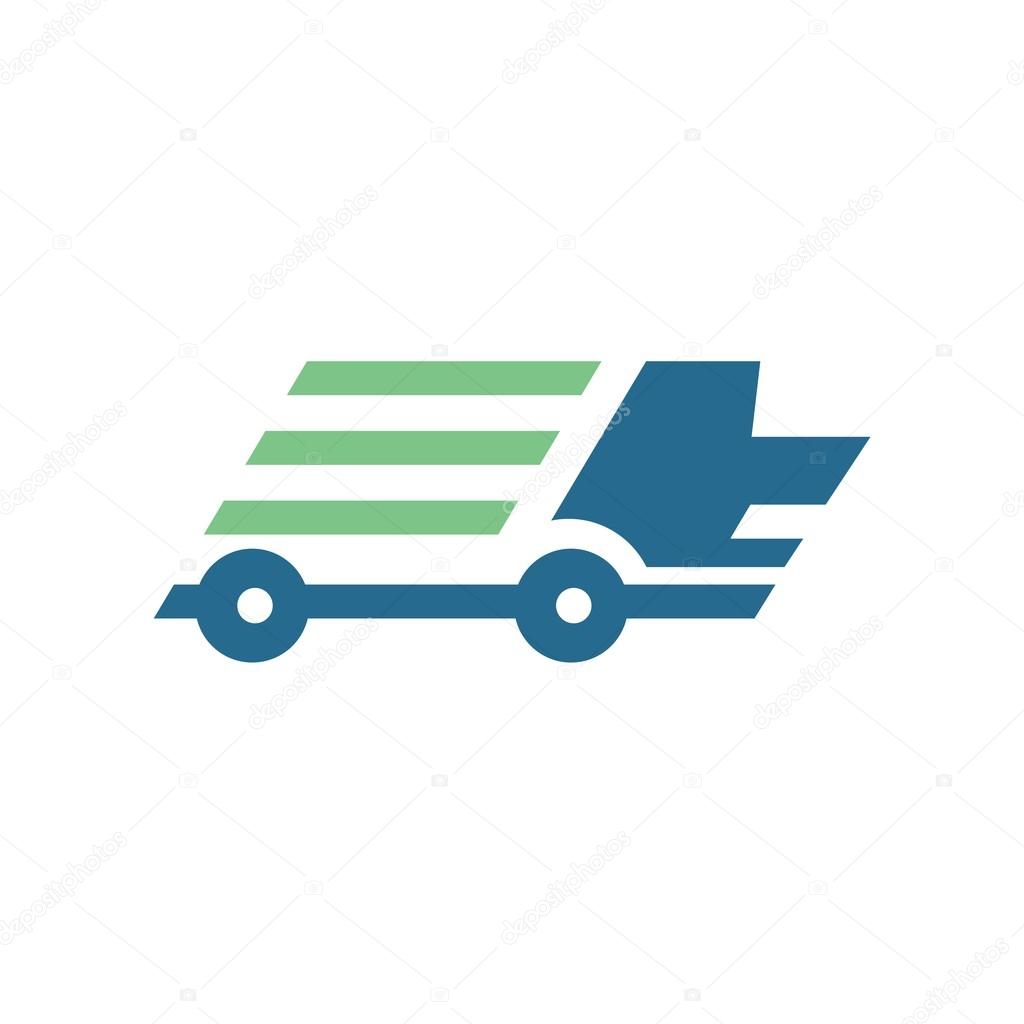 Graphic design logo delivery fast car handling service order symbol vector