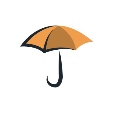 Şemsiye logo sembol yağışlı sezon vektör