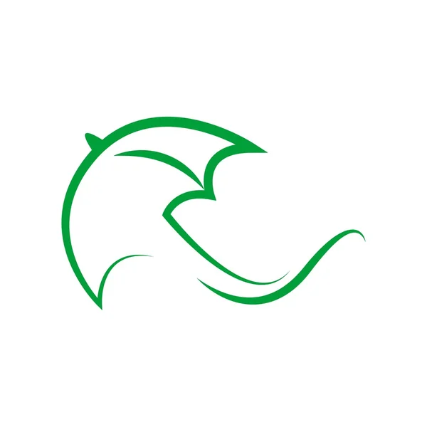 Логотип зонтика вектор сезона дождей — стоковый вектор