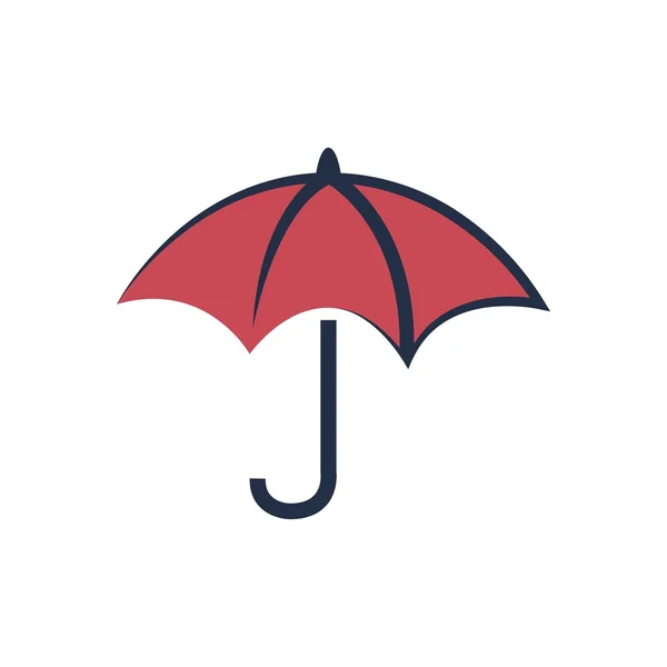 Simbolo logo ombrello stagione delle piogge vettore — Vettoriale Stock