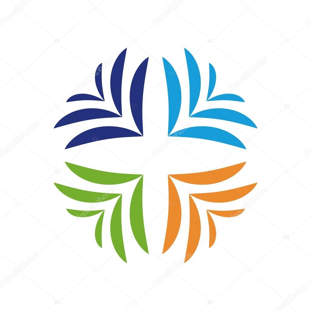 Symbol icon teamwork people human colorful design vector
