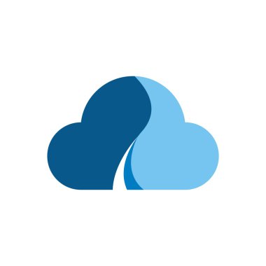 Logo bulut teknoloji vektör