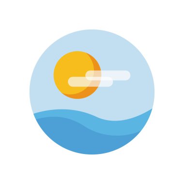 Logo tatil manzara vektör