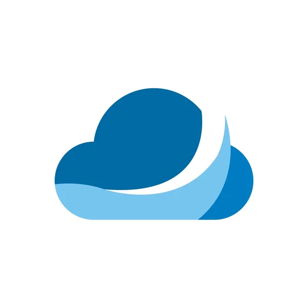 Logo nube tecnología vector — Vector de stock