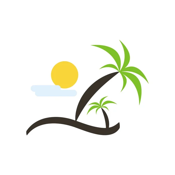 Logotipo Vetor paisagem férias — Vetor de Stock