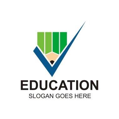 Okul ve eğitim bilgi logo vektör