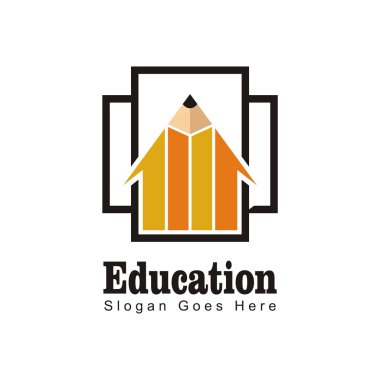 Okul ve eğitim bilgi logo vektör