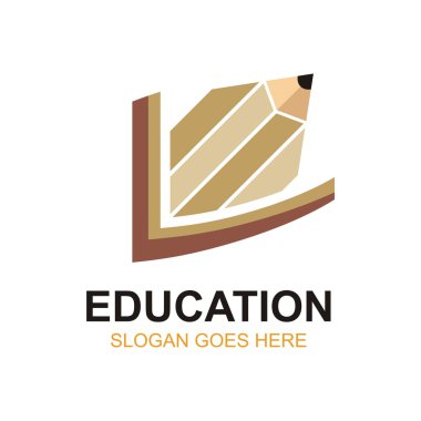 Okul ve eğitim bilgi logo vektör