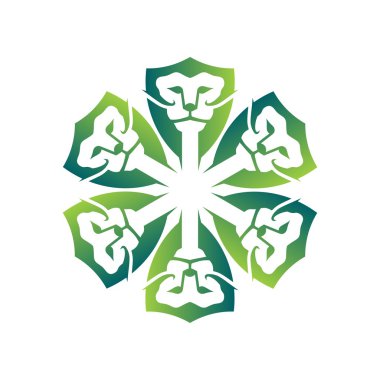 Logo hayvan vektör Aslan Kral