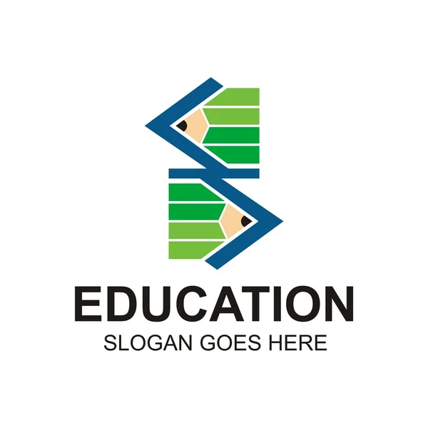 Escuela & Educación Conocimiento logo vector — Vector de stock