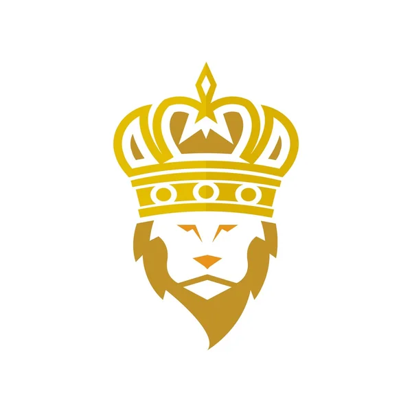 Leão rei logotipo animal vetor — Vetor de Stock