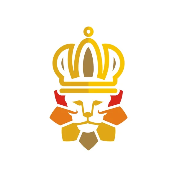 Lion king logo animal vector — Stock Vector