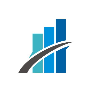 Muhasebe ve mali grafik logo sembol simge vektör