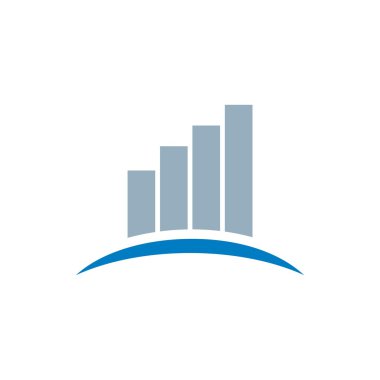 Muhasebe ve mali grafik logo sembol simge vektör