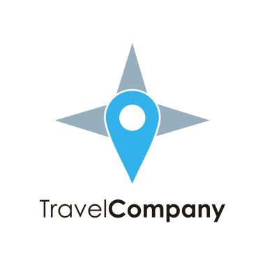 Seyahat logo simge vektör