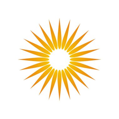 Doğal güneş logo vektör