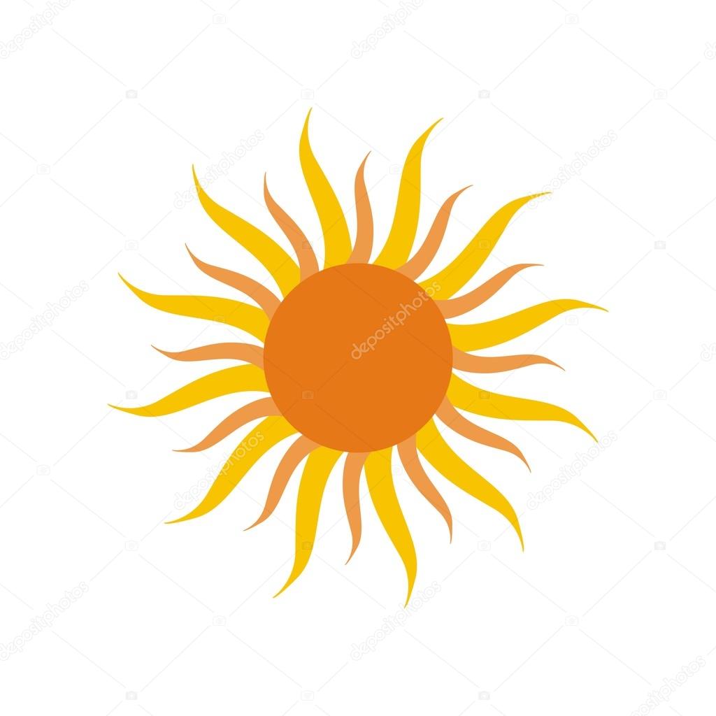 Design illustration sun rays icon logo symbol vector