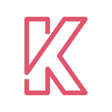 K logo yazı sembolü alfabesi