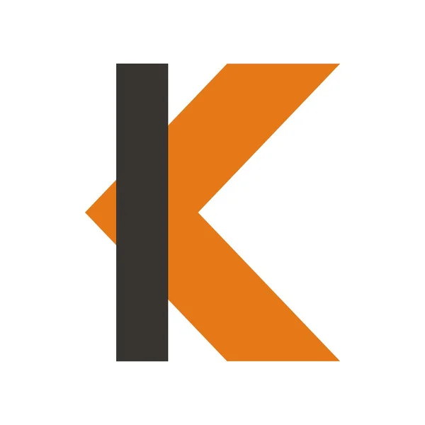 Símbolo alfabeto letras K logo — Vector de stock