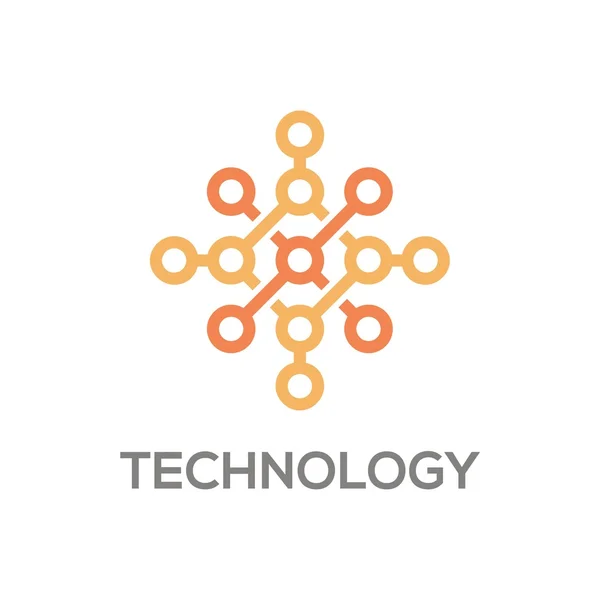 Technologie connexion logo vecteur — Image vectorielle