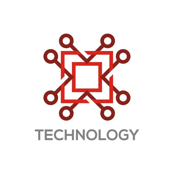 Vettore logo connessione tecnologia — Vettoriale Stock