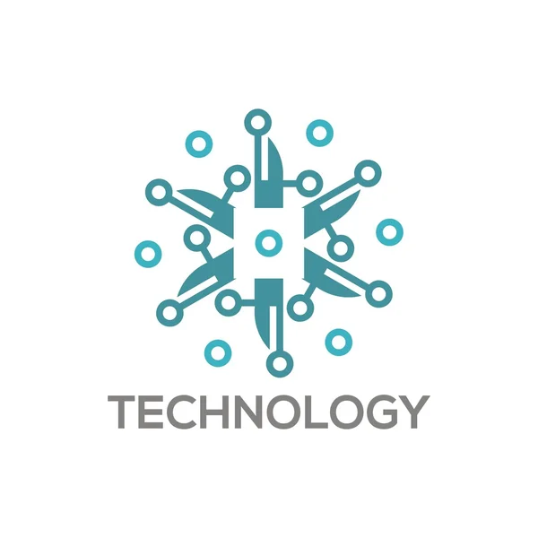 Logo icono de la tecnología vector — Vector de stock