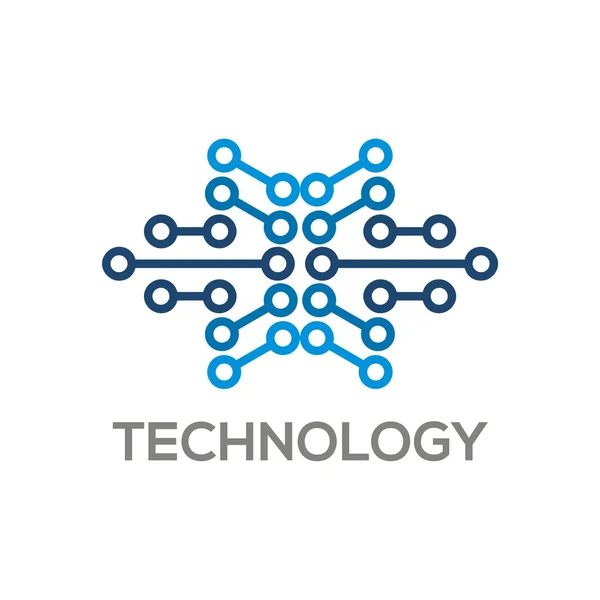 Vetor ícone tecnologia logotipo — Vetor de Stock