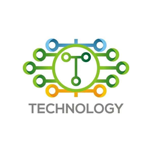 Logo icono de la tecnología vector — Vector de stock