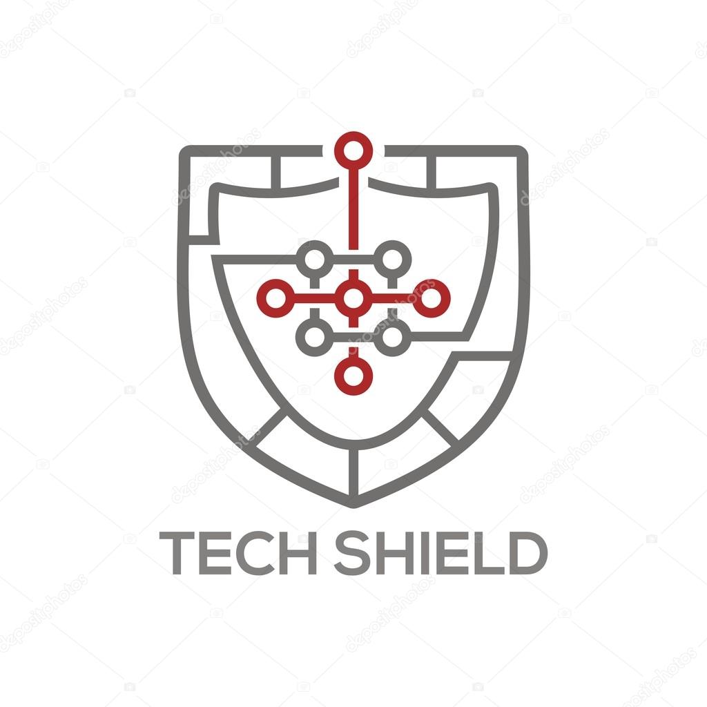 Symbol technology Logo abstract connecting design icon element vector