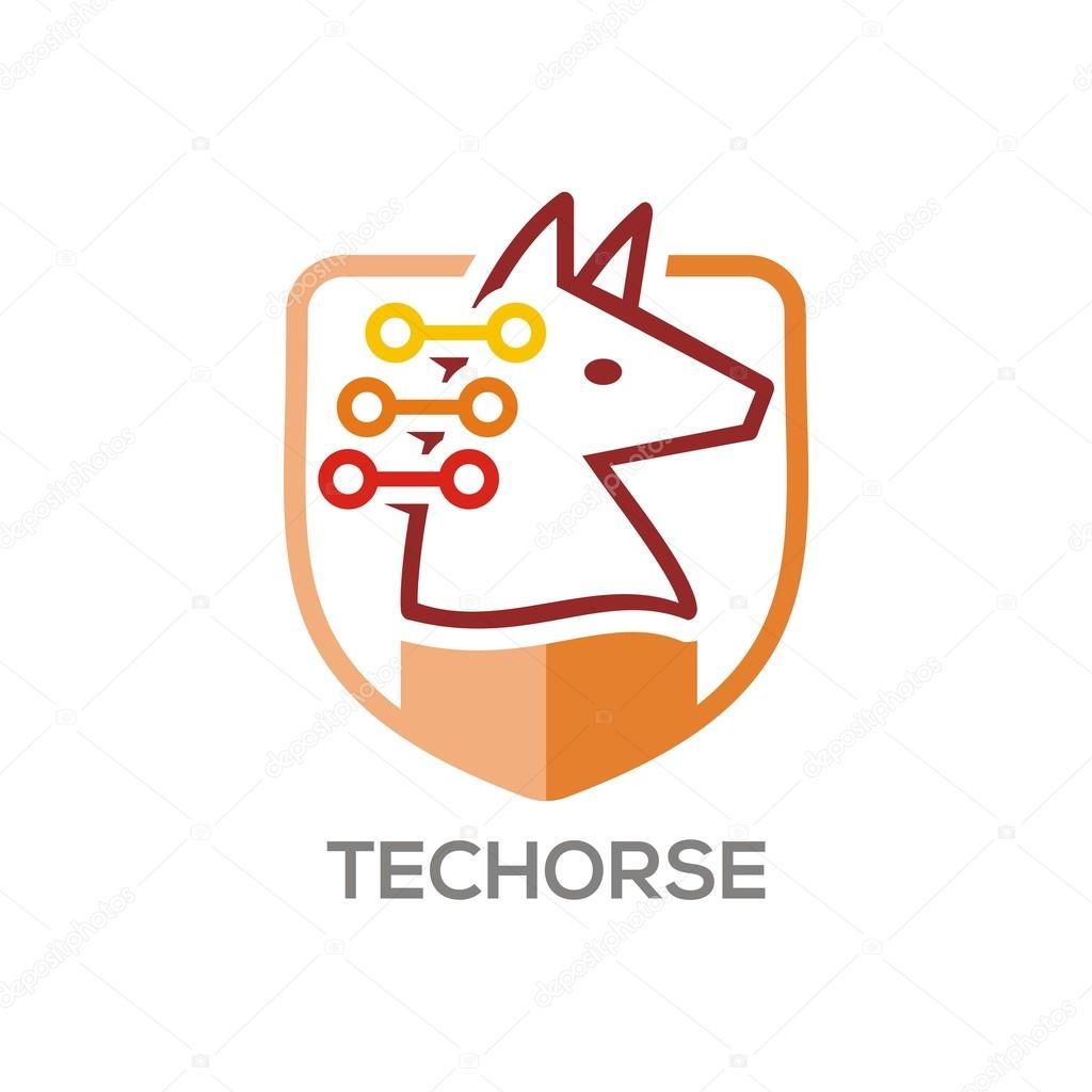 Symbol technology Logo abstract connecting design icon element vector
