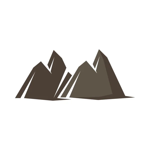 Mountain logo landscape symbol icon vector — Stock Vector