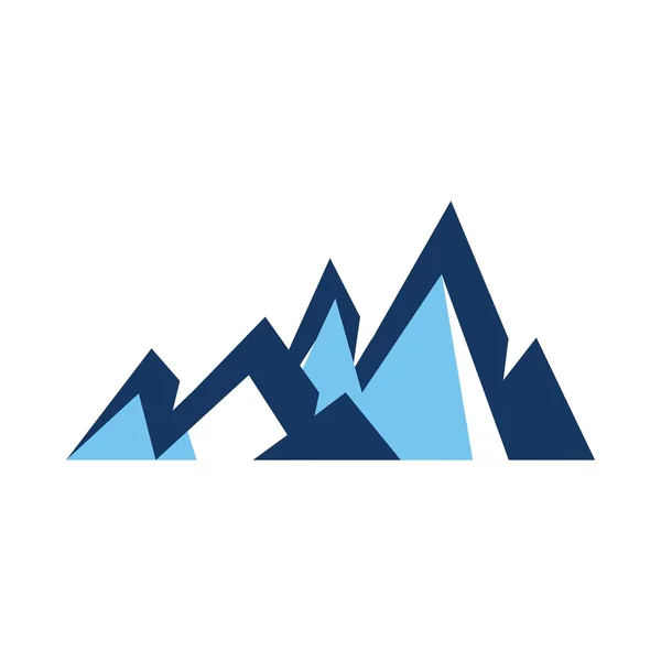 Montagna logo paesaggio simbolo icona vettoriale — Vettoriale Stock