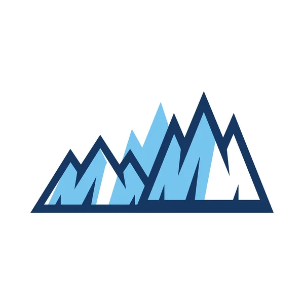 Montagna logo paesaggio simbolo icona vettoriale — Vettoriale Stock