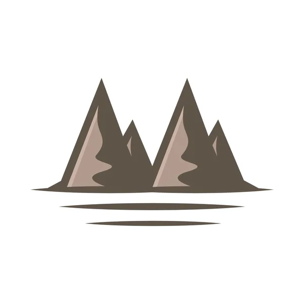 Mountain logo landscape symbol icon vector — Stock Vector