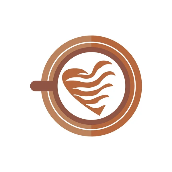Vektor symbol logo čaj & kávy — Stockový vektor