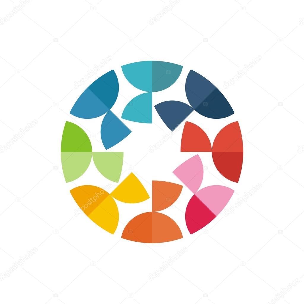 Abstract design logo round circle template icon symbol graphic vector