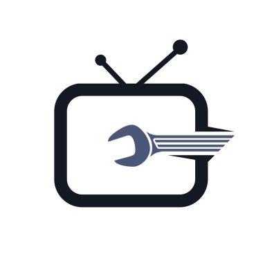 Hizmet Tv logo tasarlamak vektör