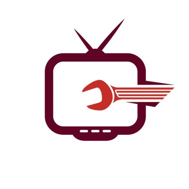 Hizmet Tv logo tasarlamak vektör