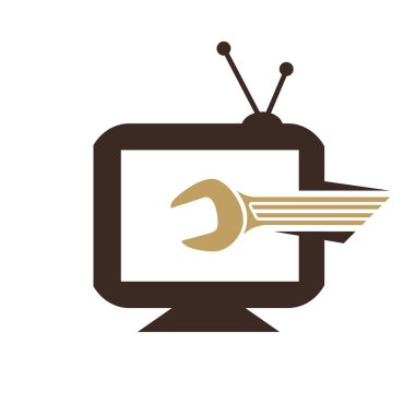 Hizmet Tv logo tasarlamak vektör