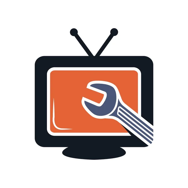 Hizmet Tv logo tasarlamak vektör