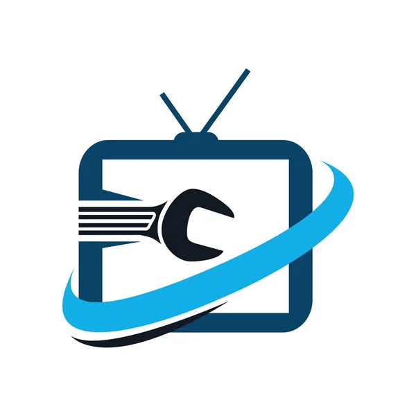Hizmet Tv logo tasarlamak vektör