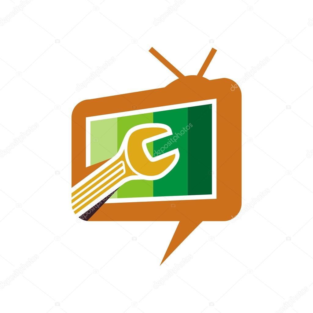 Design Logo service tv chanel illustration technology information