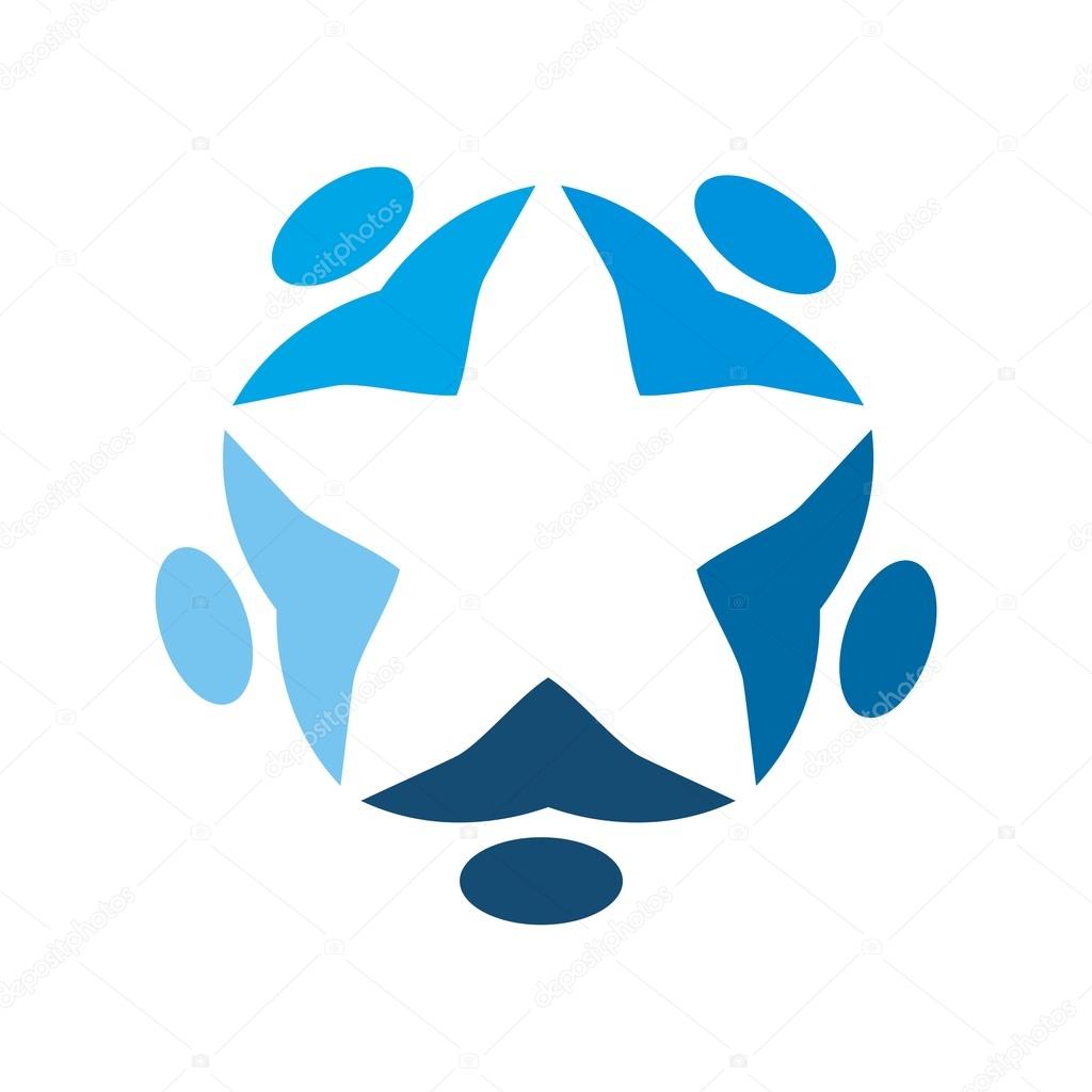 Symbol icon teamwork people human colorful design vector